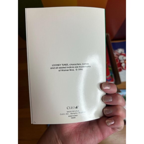 Cleo 1996 vintage paper Christmas greetings cards looney tunes - Picture 7 of 8